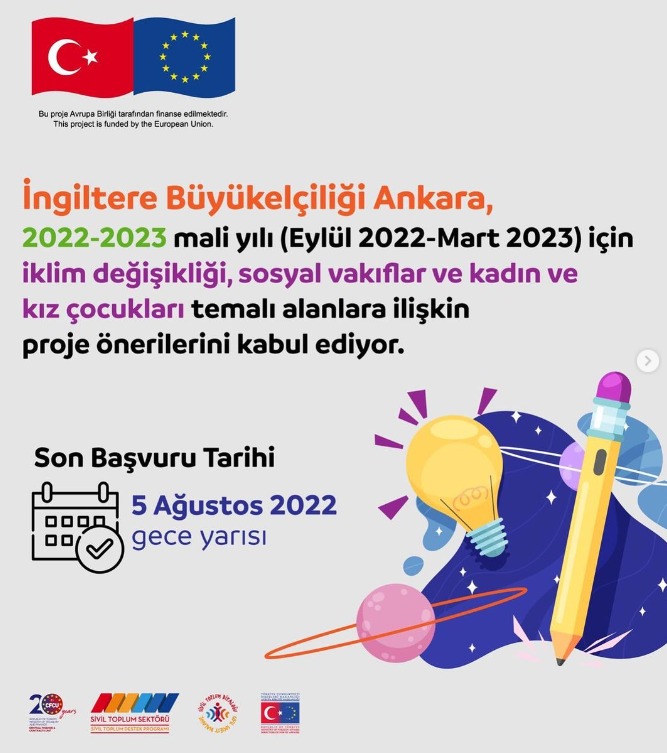 İngiltere Büyükelçiliği Ankara 2022-2023 Mali Yılı Çağrısı